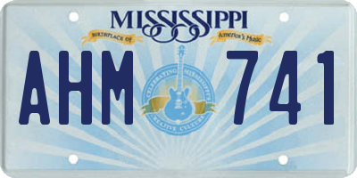 MS license plate AHM741