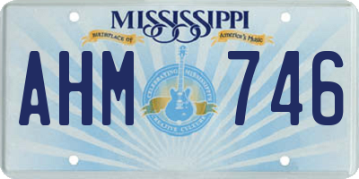 MS license plate AHM746