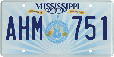 MS license plate AHM751
