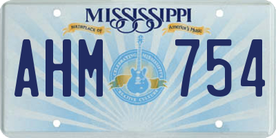 MS license plate AHM754