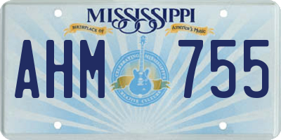 MS license plate AHM755