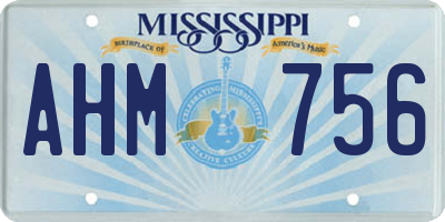MS license plate AHM756