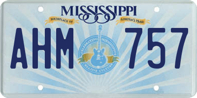 MS license plate AHM757
