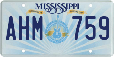 MS license plate AHM759