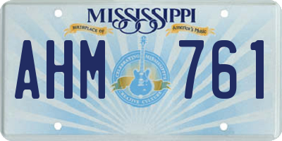 MS license plate AHM761