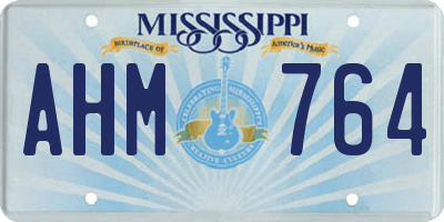 MS license plate AHM764