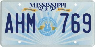 MS license plate AHM769
