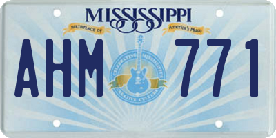 MS license plate AHM771