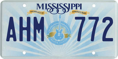 MS license plate AHM772