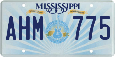 MS license plate AHM775