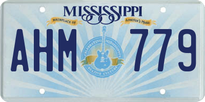 MS license plate AHM779