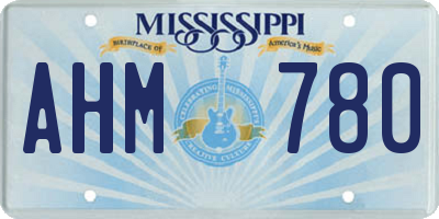 MS license plate AHM780
