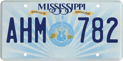 MS license plate AHM782