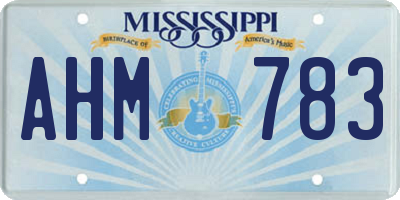 MS license plate AHM783