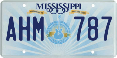MS license plate AHM787