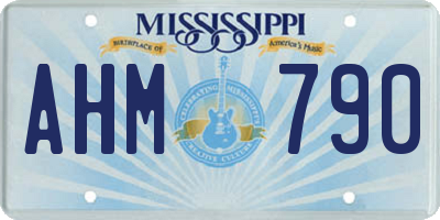 MS license plate AHM790