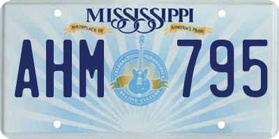 MS license plate AHM795