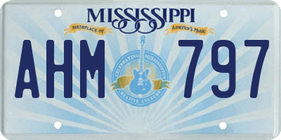 MS license plate AHM797