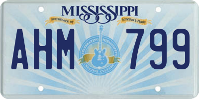 MS license plate AHM799