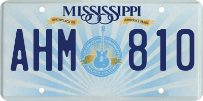 MS license plate AHM810