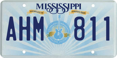 MS license plate AHM811