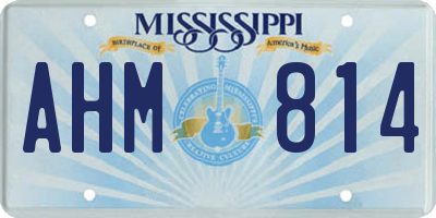 MS license plate AHM814