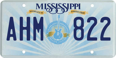 MS license plate AHM822