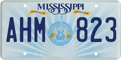 MS license plate AHM823