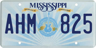 MS license plate AHM825