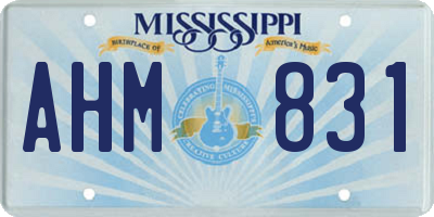 MS license plate AHM831