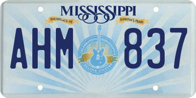 MS license plate AHM837
