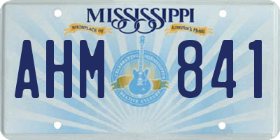 MS license plate AHM841