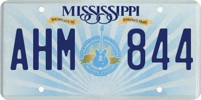 MS license plate AHM844