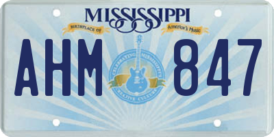 MS license plate AHM847
