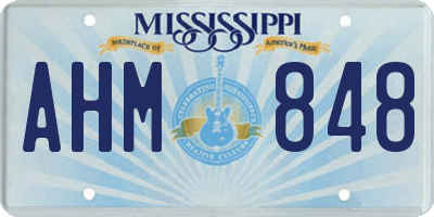 MS license plate AHM848