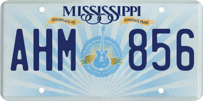 MS license plate AHM856