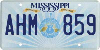 MS license plate AHM859