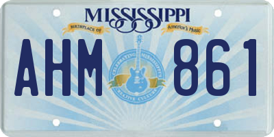 MS license plate AHM861
