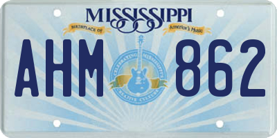 MS license plate AHM862