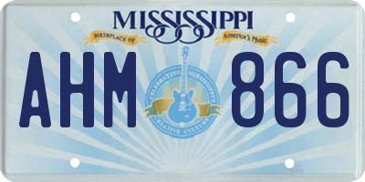 MS license plate AHM866
