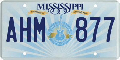 MS license plate AHM877