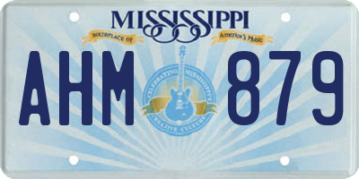 MS license plate AHM879