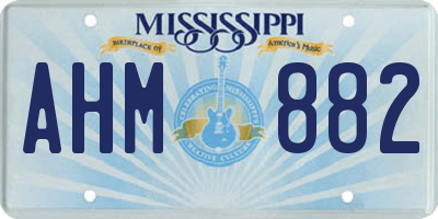MS license plate AHM882
