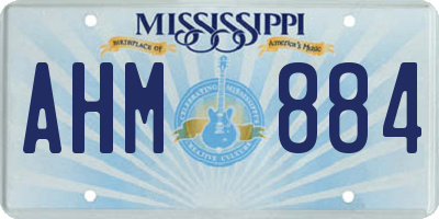 MS license plate AHM884