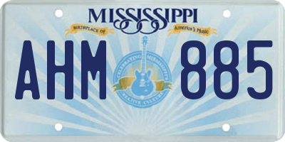 MS license plate AHM885