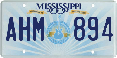 MS license plate AHM894