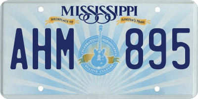 MS license plate AHM895