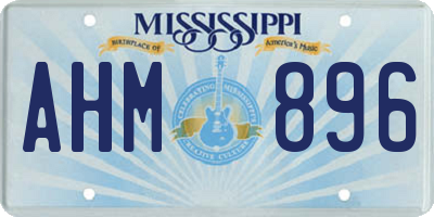 MS license plate AHM896