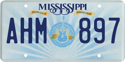 MS license plate AHM897