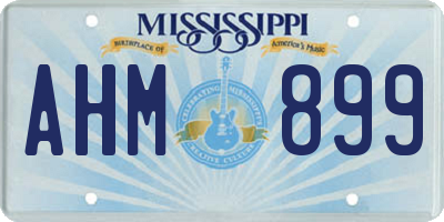 MS license plate AHM899